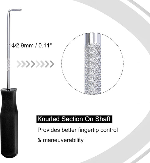 MECCANIXITY O-Ring Pick and Hooks 4in1 Set 140mm Oil Seal Gasket Precision Screwdriver Puller Remover Tool, Black...