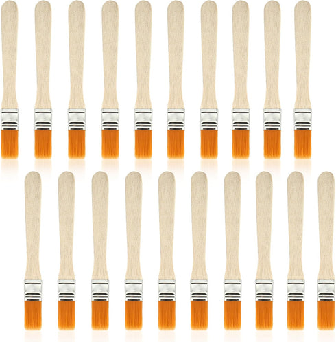 Small Paint Brushes, 1/2 Inch Paint Brush Gloss Paint Brush Nylon Paint Brushs with Wood Handle Reusable Paintbrushes Keyboard Cleaning Brush for ...