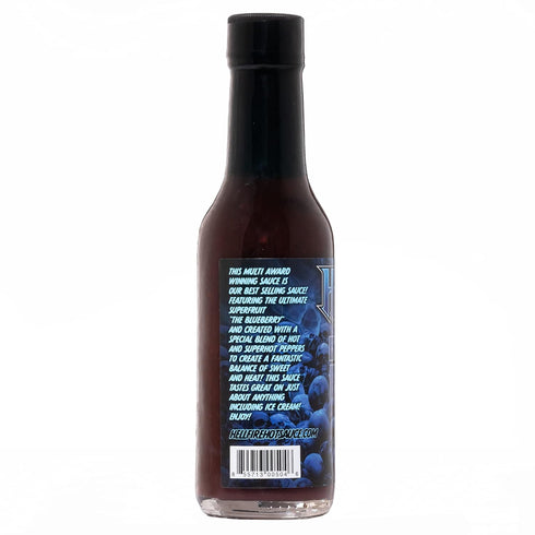 Hellfire Blueberry Hell Hot Sauce with Carolina Reaper Peppers, Gourmet, Award-Winning Fruit-Based Hot Sauce, 5 oz....