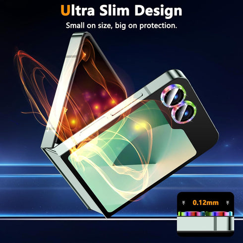 YWXTW for Samsung Galaxy Z Flip 6 Camera Lens Protector, Bling Glitter Individual Anti Scratch Metal Ring Tempered Glass Camera Screen Protector f...