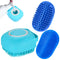 Dog Bath Brush, 3 Pcs Dog Shampoo Brushes, Dog Bath Scrubber, Pet Dog Shampoo Dispenser Brush, Silicone Dog Scrubber for Bath Massage Brush for Sh...