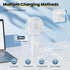 HandFan 5200mAh Portable Handheld Fan, Foldable Personal Fan, Battery Operated Rechargeable Fan, Portable Charger Design, 3 Speeds,5-20H Working T...