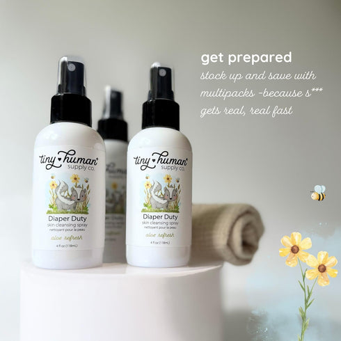 Diaper Duty Diaper Area Wash 4oz (1 Pack), Orange Blossom & Aloe, Gentle Cleansing Spray for Cloth Diapers, Calming & Soothing...