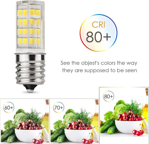 E17 LED Bulb for Microwave Oven,Kitchen Appliance Light Bulb, Stovetop Light,4 Watt (40W Halogen Bulb Equivalent), Daylight White 6000K, E17 Indic...