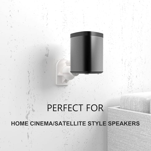 WALI Speaker Wall Mounts, Bookshelf Speaker Wall Mount Brackets, Surround Sound Speaker Mounts, Hold up to 7.7 lbs, (SWM202-W), 2 Pack, White...