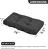 baibu Stool Cushion Rectangular, Super Soft Bar Stool Cushion Saddle Stool Pad with Ties - 1 Pad Only (Gray-Black, 18x9.5x1.5in)...