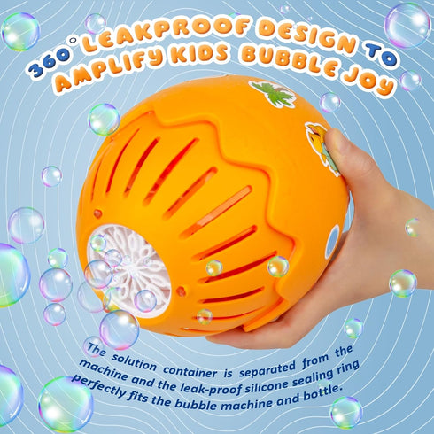 Bubble Machine, Automatic Dinosaur Egg Bubble Maker for Kids Toddlers Outdoor Indoor Play,Bubble Blower with Solution, Toy Gift for Little Boys Gi...