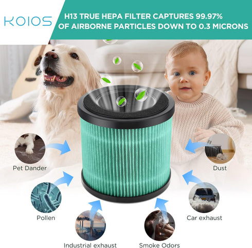 KOIOS Official Certified H13 True HEPA Replacement Filter Compatible with P40 Air Purifier...