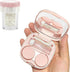 Contact Lens Case with Cleaner Washer, Portable Contact Lens Travel Kit with Mirror Remover Tool Tweezers Solution Bottle Mini Container Holder St...
