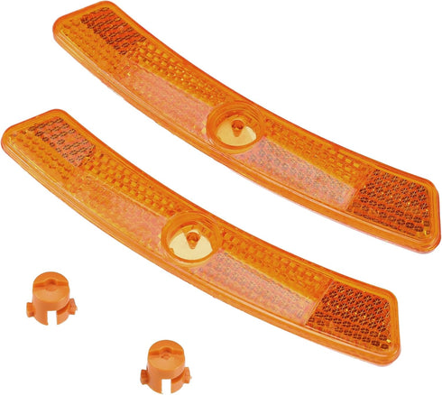 X AUTOHAUX Bike Reflectors 5"x0.79"x0.47" Bicycle Warning Reflector Bike Accessories Plastic Yellow 1 Pair...