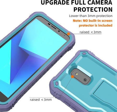DUOPAL for Cricket Debut Case Compatible AT&T Calypso 2 Phone Cover, Military Grade Protection Shockproof Case Built-in Kickstand Phone Case(Blue)...