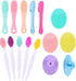 Yebeauty Silicone Facial Cleansing Brush Set of 15, 5pcs Face Scrubber, 5pcs Nose Blackhead Remover and 5pcs Double-Sided Exfoliating Lip Brush Li...