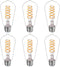 BORT Dimmable LED Edison Bulbs, 6W Equivalent to 60W Vintage Light Bulbs, E26 2700K ST58/ST19 LED Bulbs, Antique Flexible Spiral LED Filament Ligh...