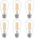 BORT Dimmable LED Edison Bulbs, 6W Equivalent to 60W Vintage Light Bulbs, E26 2700K ST58/ST19 LED Bulbs, Antique Flexible Spiral LED Filament Ligh...
