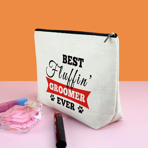 Thank You Gift Dog Groomer Gift for Women Pet Groomer Gift for Dog Stylist Makeup Bag Dog Hairdresser Cosmetic Bag Dog Groomer Gift for Dog Groomi...