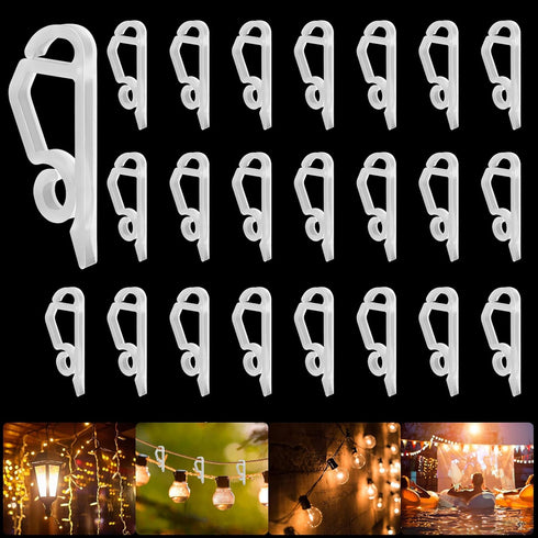 SelfTek 120 Pcs Christmas Light Clips & Hooks, Gutter Clips for Hanging Outdoor Holiday Lights...