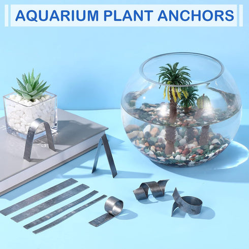 Aquarium Plant Over Weight Anchor about 15 Pcs Plant Weights Anchors for Fish Tank 5 Inch Can Cut Metal Strips 250g Weight Anchor for Live Plants ...