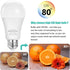 Dusk to Dawn Light Bulbs, Sensor E26 LED Bulb 9W (60W Equivalent), 825LM, 2700K Soft White, Auto On/Off light bulbs for Outdoor Lighting, 4-Pack...
