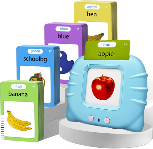 Talking Flash Cards for Toddlers, 224 Common Words, Language Therapy, Sensory Interactive Toy for Autism, Educational Learning Gift for Boys and G...