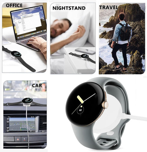 2PCS USB C Watch Charger Cable for Google Pixel-Watch, Magnetic Replacement Charging Cable Cord Stand for Google Pixel Smartwatch, 3.3FT......