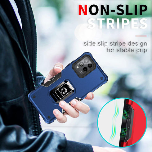 Case for T-Mobile Revvl 6 Pro 5G Case Revvl 6X Pro 5G Case with Screen Protector Kickstand Holder Built-in Magnetic Car Mount Shockproof Camera Pr...