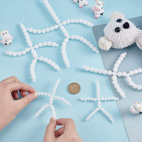 PH PandaHall 6pcs Body Joint Skeleton 3 Sizes Figure Movable Skeleton Plastic Joint Jeton Ball Socket Teddy Bear Connectors Soft Making Limbs and ...