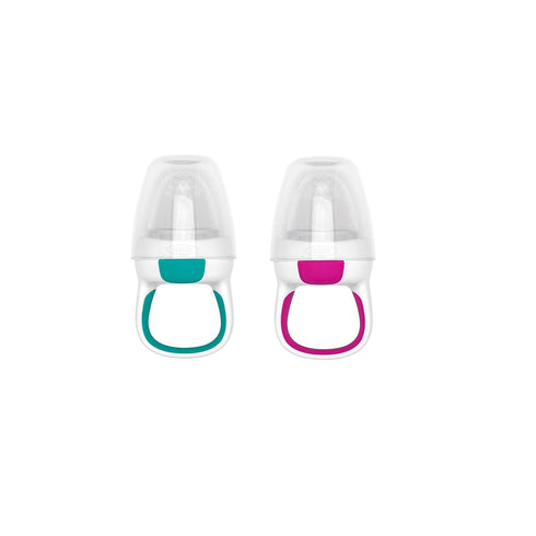 OXO Tot Silicone Self-Feeder 2 Pack Teal/Pink...