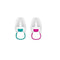 OXO Tot Silicone Self-Feeder 2 Pack Teal/Pink...