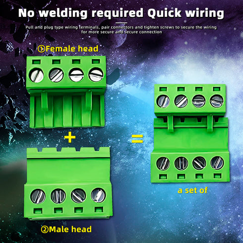 15pairs 4 Pin 5.08mm Pitch PCB Mount Screw?15Pcs 4 Pin PCB Mount Screw Terminal Block Connector with 15Pcs 4 Pin Plug...