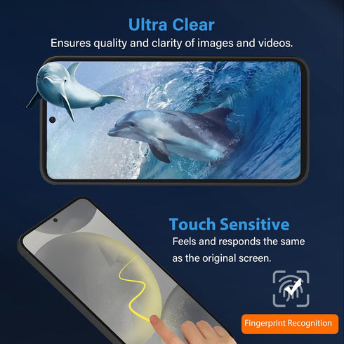 bersem [2 Pack Tempered Glass Screen Protector Compatible with Samsung Galaxy S24 5G, Auto-Alignment Kit, Bubbles Free, Case Friendly, Anti-Scratc...