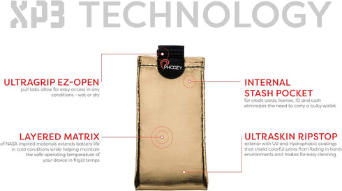 PHOOZY Thermal Phone Case - XP3 Series: Ultra-Rugged Insulated Cell Phone Pouch Prevents Overheating, Extends Battery Life, Provides Drop Protecti...