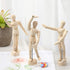 6 Sets Air Plant Holder Wooden Jointed Mannequin Tabletop Flexible Shape Adjustable Pose DIY Accessories Decor Planter Tillandsia Air Fern Display...
