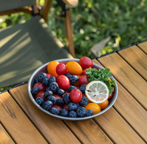Boundless Voyage Titanium Camping Plate Dishes Saucer Lightweight Round Dinnerware Set Stackable Serving Plates Pasta Plates Travel Outdoor Home K...