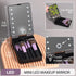 Travel Makeup Brush Set with LED Mirror, Professional and Mini Makeup Brushes Set 14Pcs, Eye Shadows Makeup Set Storage Box (Purplish Black)...