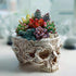 Skull Potted Plant Head Planter Pen Holder Desk Office Organizer Stationery Small Succulent Pots Gifts Decor Mini Resin Home Gardening Flower Pot ...