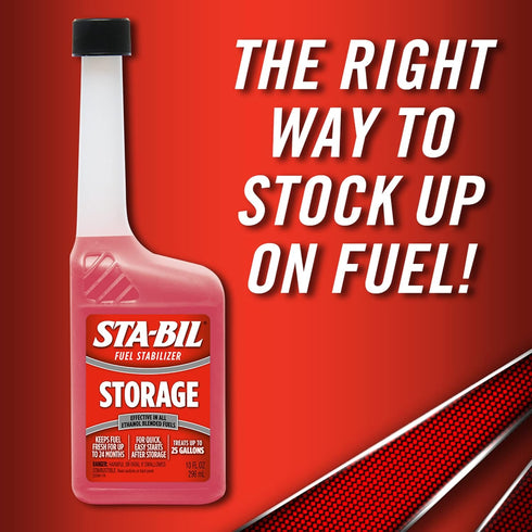 STA-BIL Storage Fuel Stabilizer - Keeps Fuel Fresh for 24 Months - Prevents Corrosion - Gasoline Treatment that Protects Fuel System - Fuel Saver ...