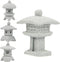 4pcs Home Decor Japanese Home Decor Fairy Pagoda Statue Mini Pagoda Figurines Miniature Pagoda Statue Mini Pagoda Model Mini Pagoda for Garden Pav...