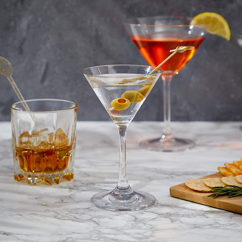 Juvale Mini Margarita Cocktail Glasses Set of 6-5 oz Clear Glossy Glass, 6 in Tall - Versatile Coupe Glasses for Cocktails & Desserts - Mini Glass...