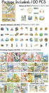100 Pieces Vintage Scrapbook Supplies Ephemera Pack for Junk Journal Planners Scrapbooking Paper Stickers for Art Aesthetic Journaling Kit Collage...