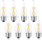 25W Equivalent E26 LED Bulb, Dimmable E26 Candelabra Light Bulbs, Energy Efficient 2W, Warm White 2700K, 200lm Flame Tip CA10 LED Candle Bulb for ...