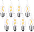 25W Equivalent E26 LED Bulb, Dimmable E26 Candelabra Light Bulbs, Energy Efficient 2W, Warm White 2700K, 200lm Flame Tip CA10 LED Candle Bulb for ...