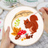 Louise Maelys 3 Set Animal Embroidery Kits for Beginners with Autumn Squirrel Hedgehog Fox Pattern,Adults Starter Cross Stitch Kit DIY Needlepoint...