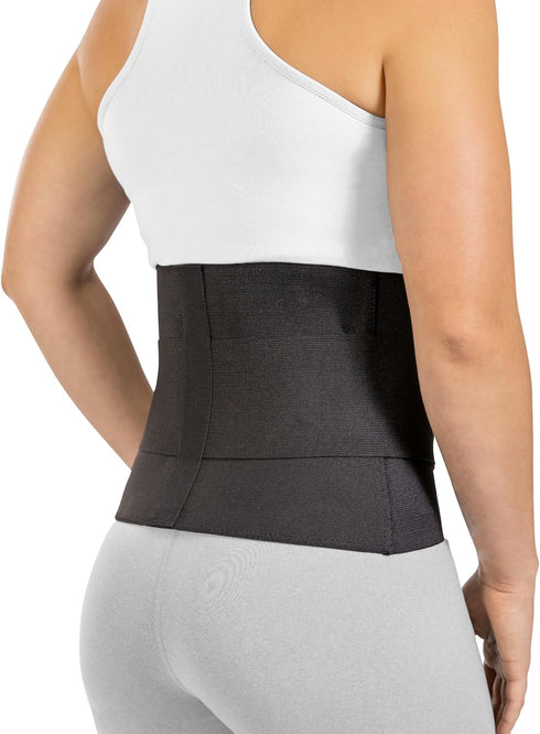 BraceAbility Elastic Low Back Brace - Compression Lower Back Support Belt for Sciatica, Heavy Lifting at Work, Herniated Disc, Workouts, Sleeping,...