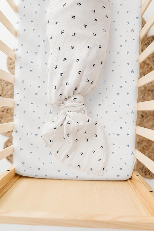 Changing Pad Cover 2 Pack - Baby Cradle Sheet with 100% Jersey Cotton - Changing Pad Covers for Boys, Newborn Essentials (Blue Stars & Stripes)...