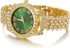 Halukakah Diamonds Gold Watch Iced Out,Women's 18K Real Gold/Platinum White Gold Plated 36MM Width Green/Blue/Red Dial Quartz Wristband 8" with Cu...