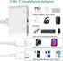 Lightning + USB C to Aux Audio Headphone Jack Adapter,Multi USB OTG Camera Adapter+3.5mm Earphone Jack+Type-C Earphone/Charge Port,Phone Splitter ...