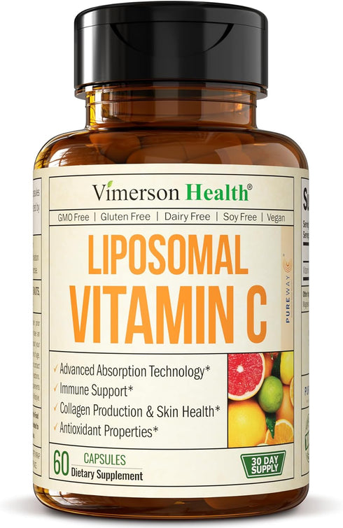 Liposomal Vitamin C 1000mg Capsules - Premium Absorption Vitamin C Capsules for Immune Health & Antioxidant Support. High Potency dose of Liposoma...