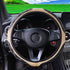 Car Steering Wheel Cover, 15 Inch Steering Wheel Protector Car Decorations for Women Men, Leather Elastic Anti-Slip Auto Kit Replacement, Car Inte...