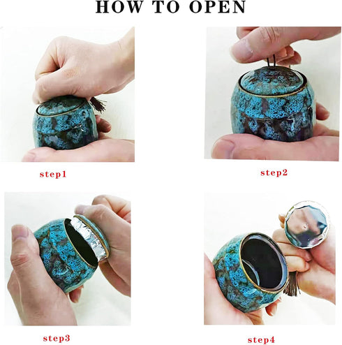 Small Ceramics Urn, Keepsake Urns for Human Ashes, Mini Cremation Urns - Fits a Small Amount of Cremated Remains - Display Burial at Home or Offic...