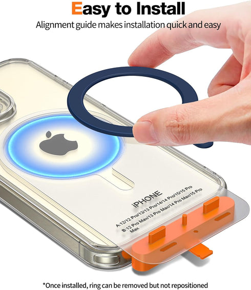 MagSafe Sticker Magnet Adapter Ring - Universal Magnetic Conversion Kit for iPhone, Samsung, Pixel (1 Pack, Blue)...